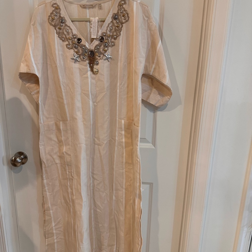Soft Surroundings Hand-Embroidered Ibiza Caftan - Picture 2 of 6